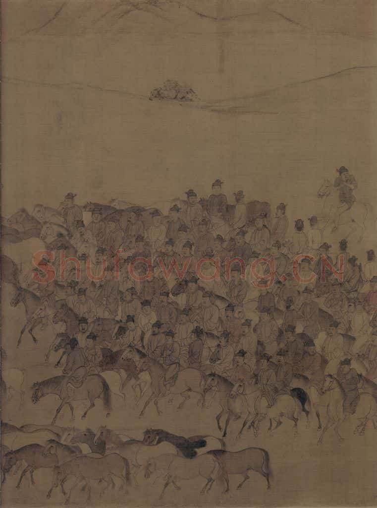 宋 李公麟《临韦偃牧放图》书画作品