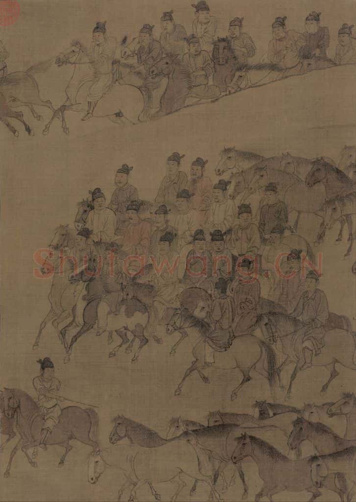 宋 李公麟《临韦偃牧放图》书画作品