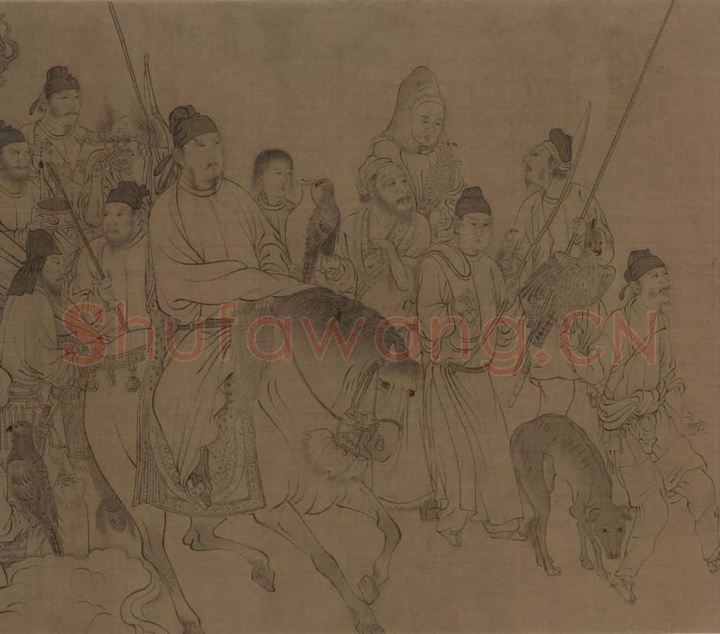 宋 李公麟《西岳降灵图》书画作品