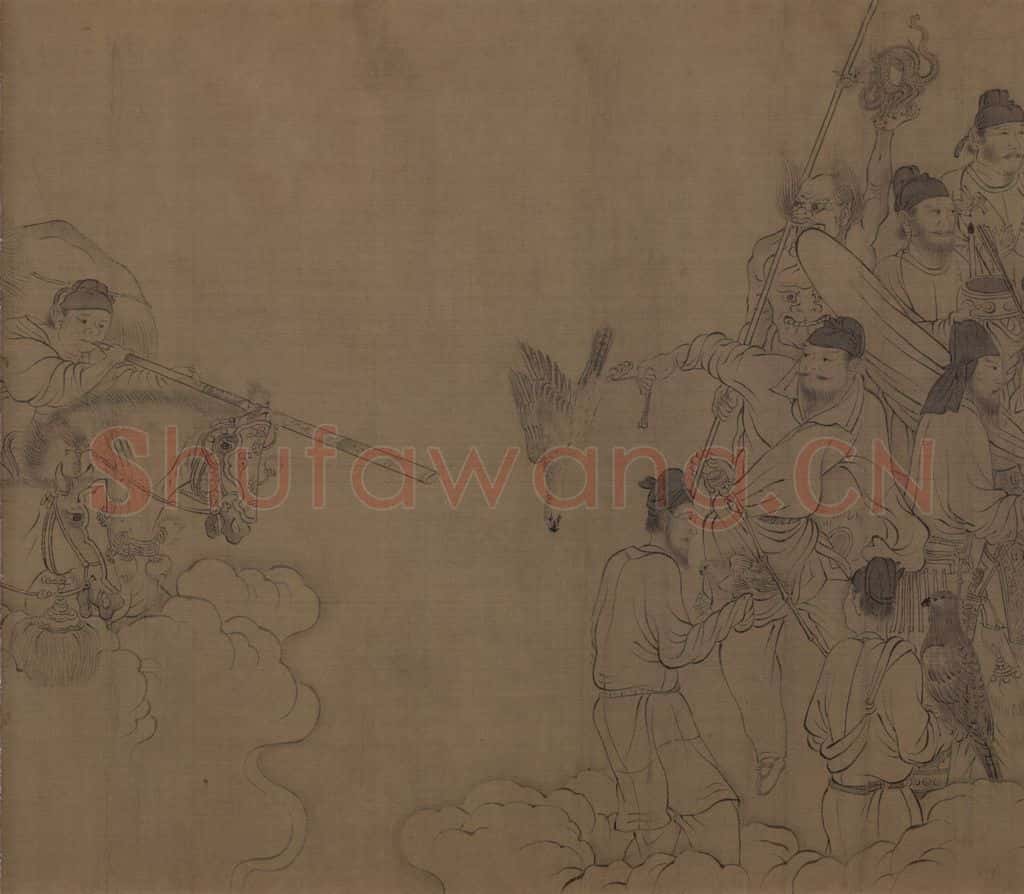 宋 李公麟《西岳降灵图》书画作品