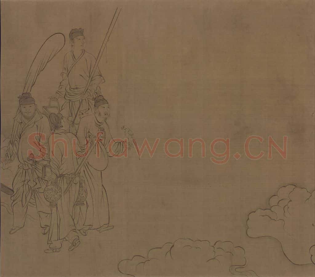 宋 李公麟《西岳降灵图》书画作品