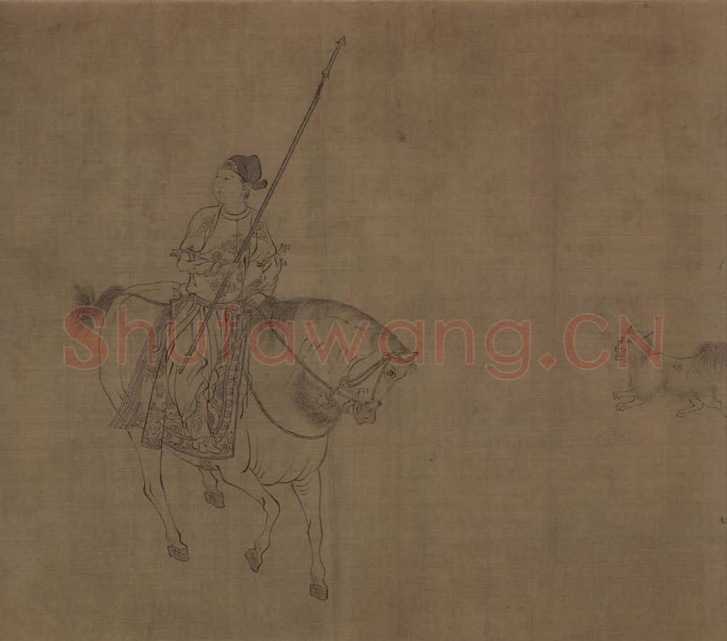 宋 李公麟《西岳降灵图》书画作品