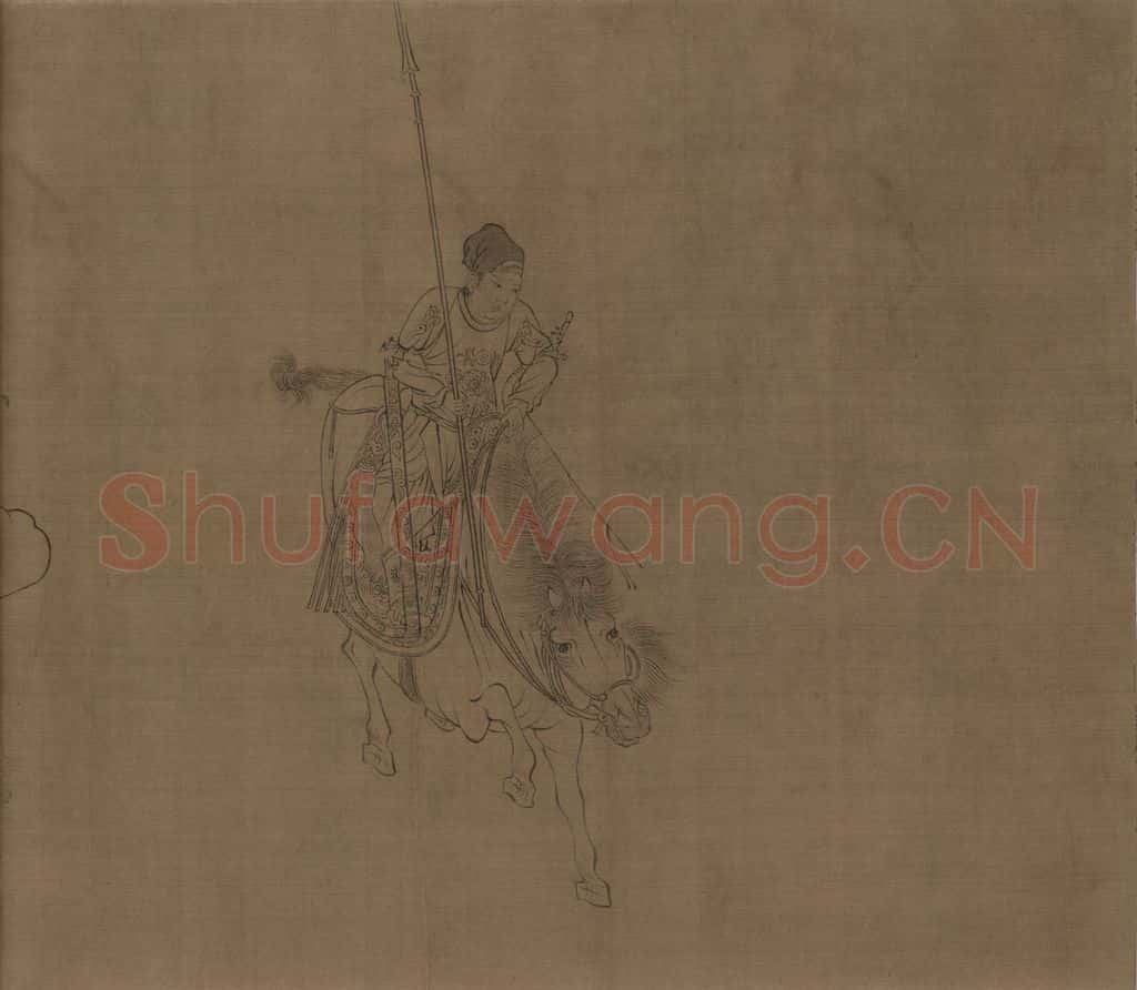 宋 李公麟《西岳降灵图》书画作品