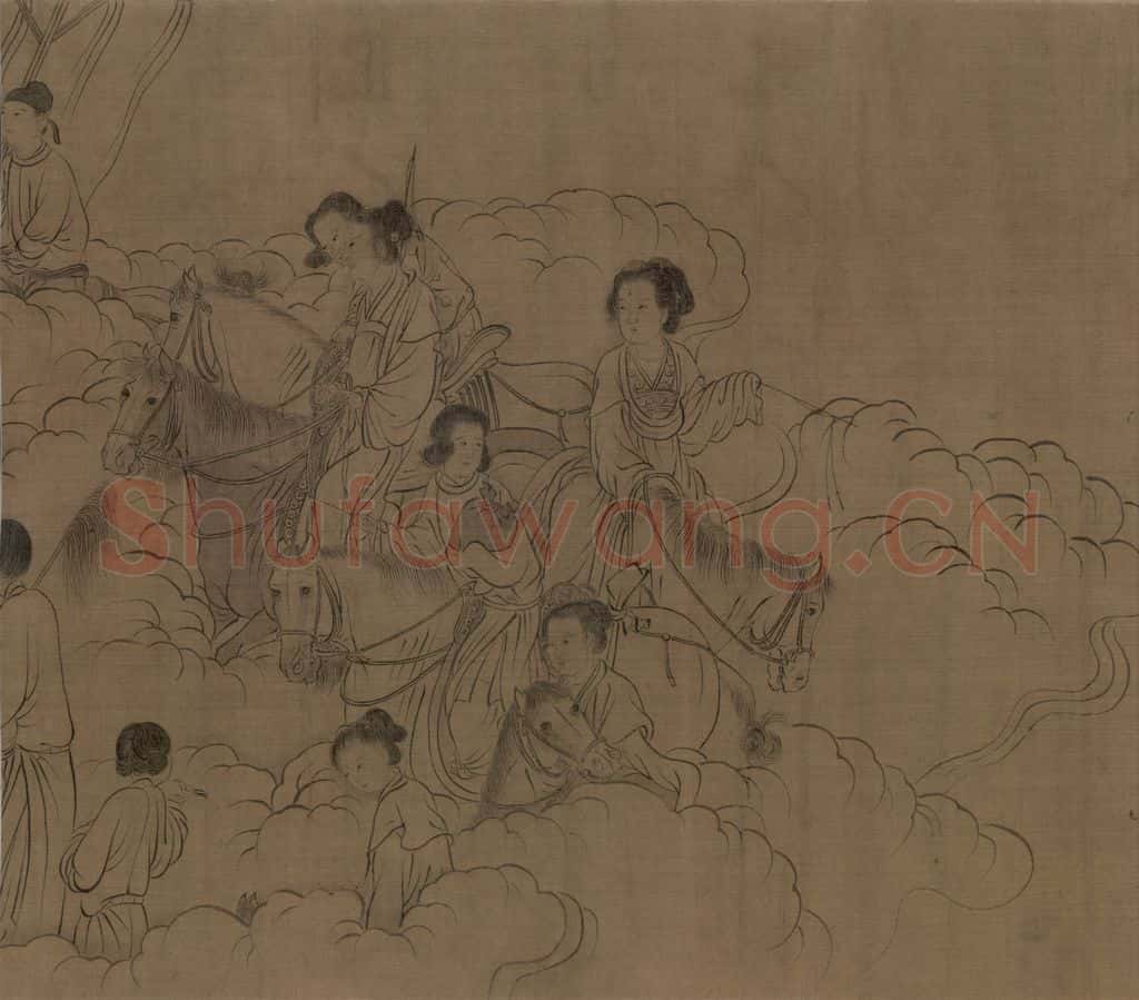 宋 李公麟《西岳降灵图》书画作品