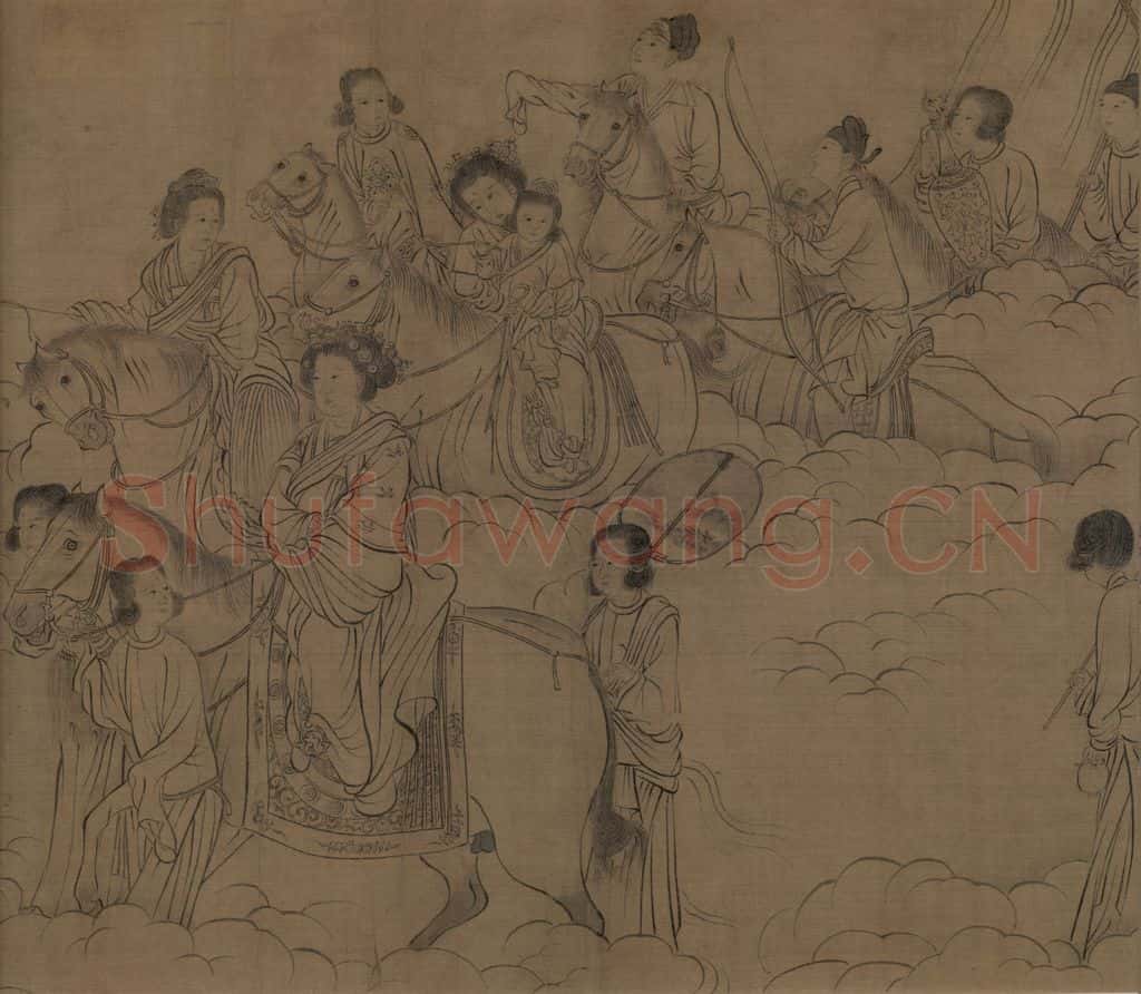 宋 李公麟《西岳降灵图》书画作品