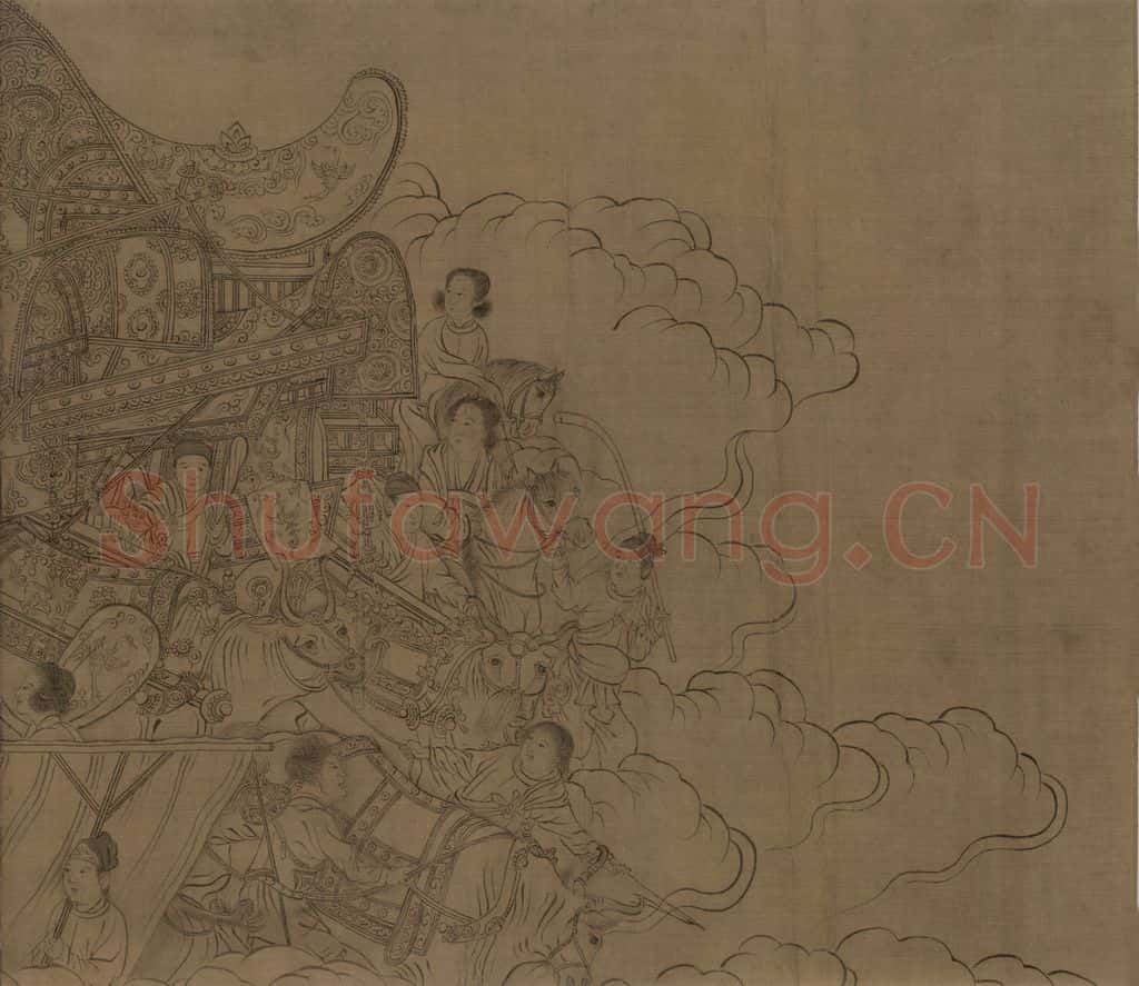 宋 李公麟《西岳降灵图》书画作品