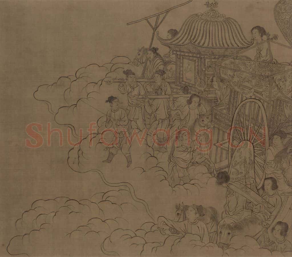 宋 李公麟《西岳降灵图》书画作品