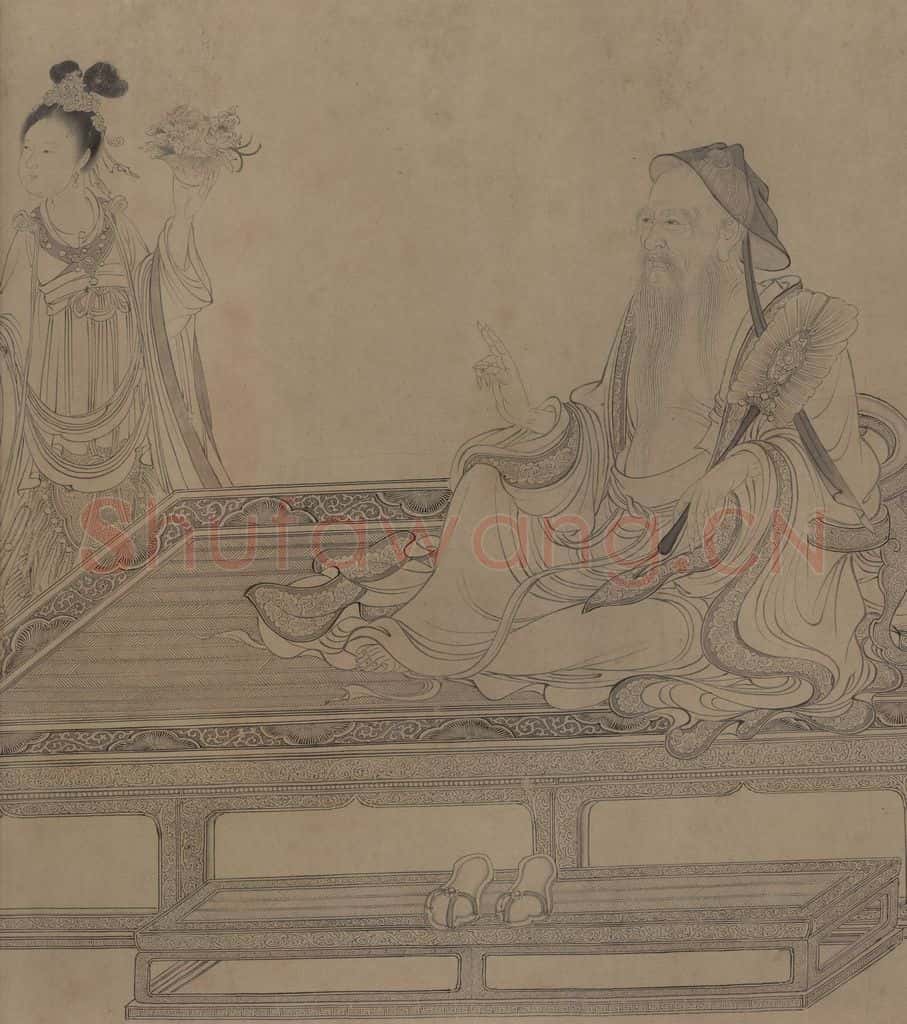 宋 李公麟《维摩演教图》书画作品