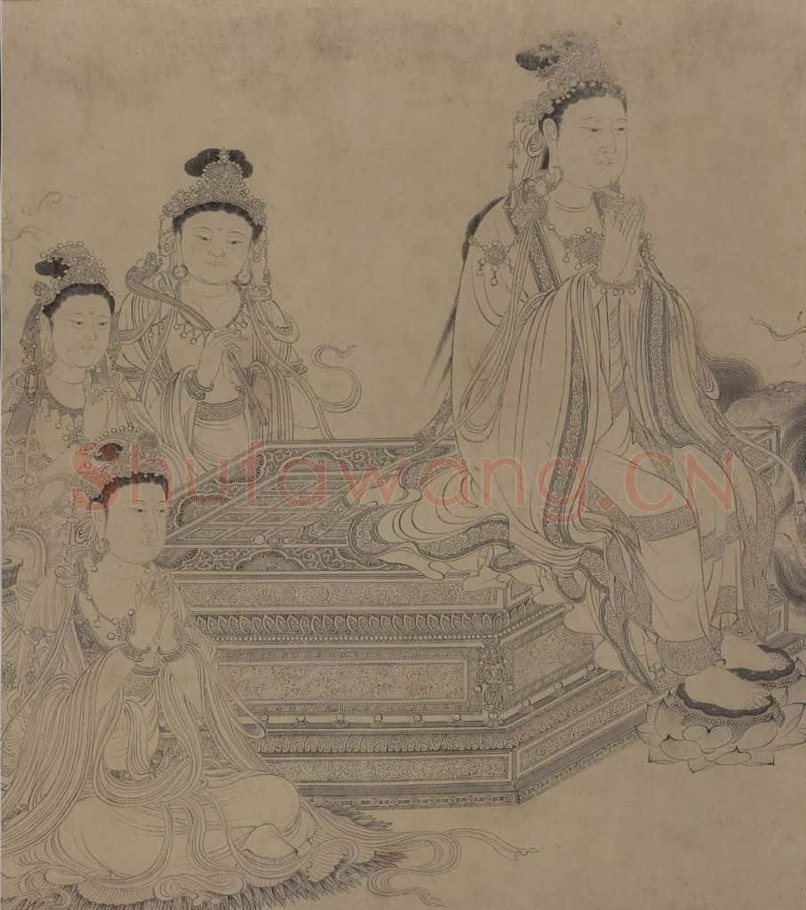 宋 李公麟《维摩演教图》书画作品