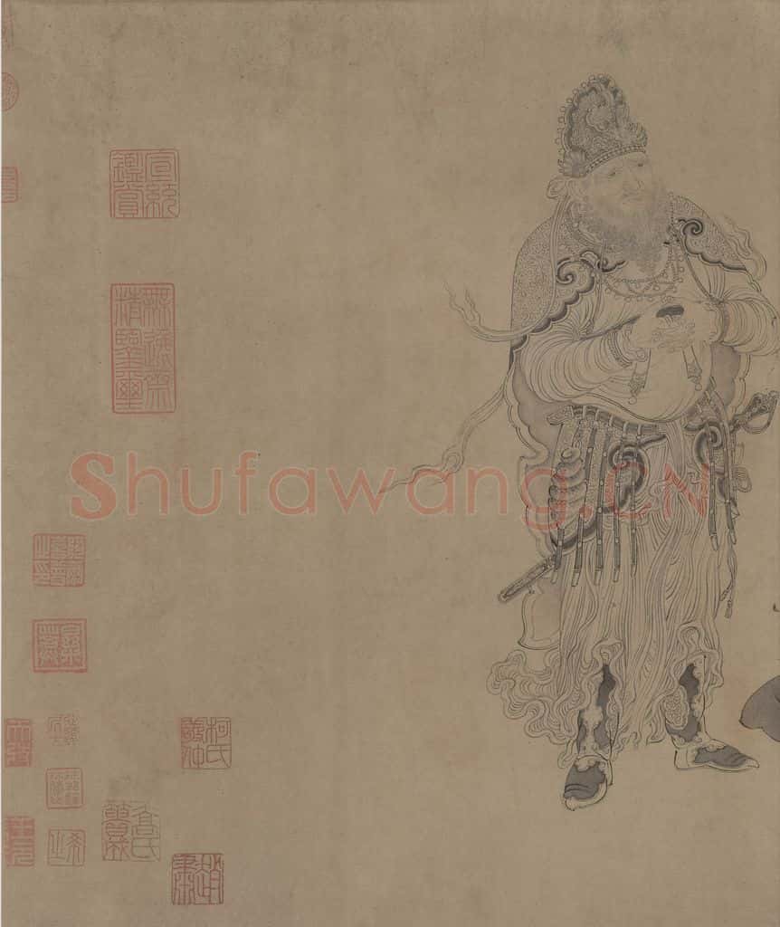 宋 李公麟《维摩演教图》书画作品