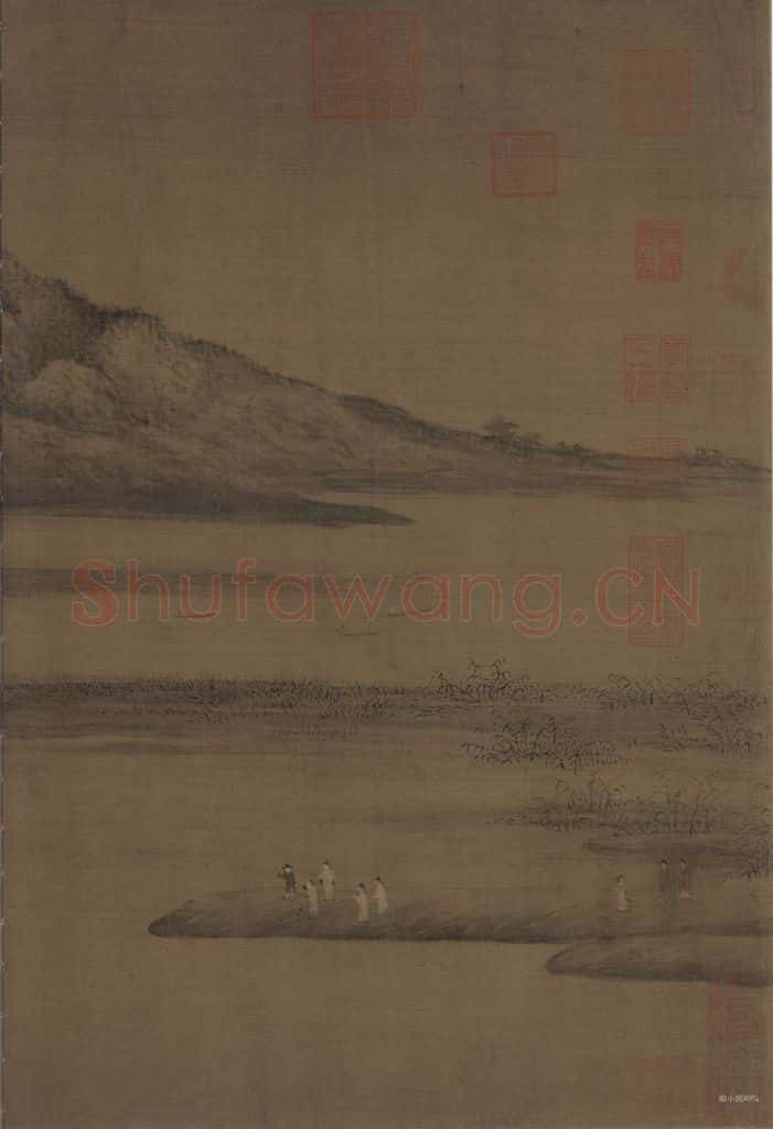 五代 董源《潇湘图》书画作品