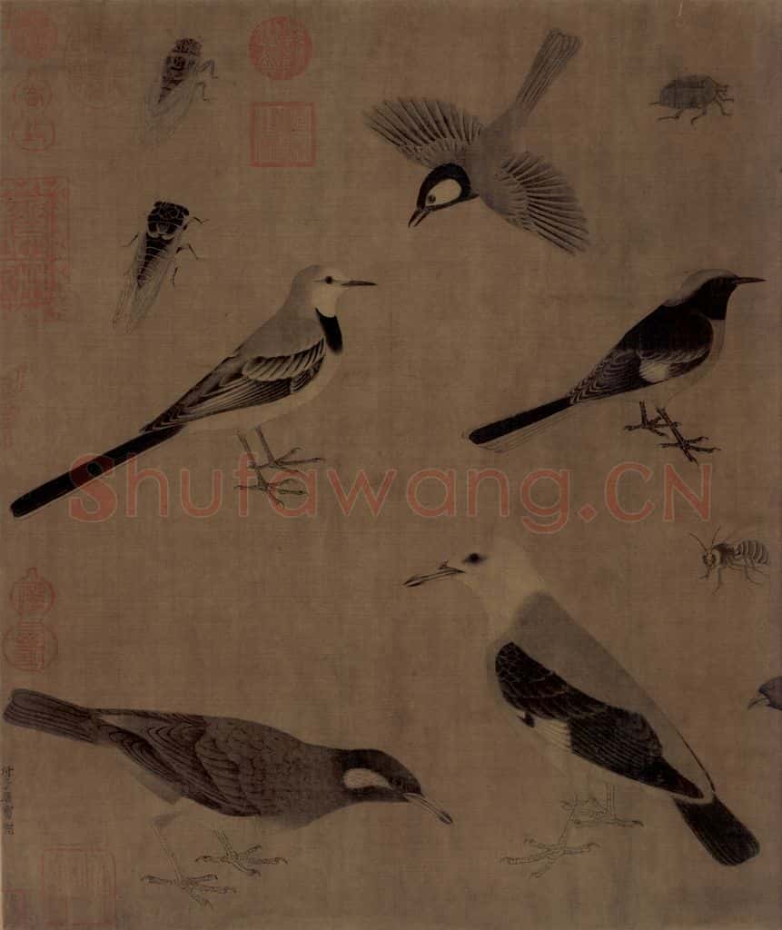 五代 黄筌《写生珍禽图》书画作品