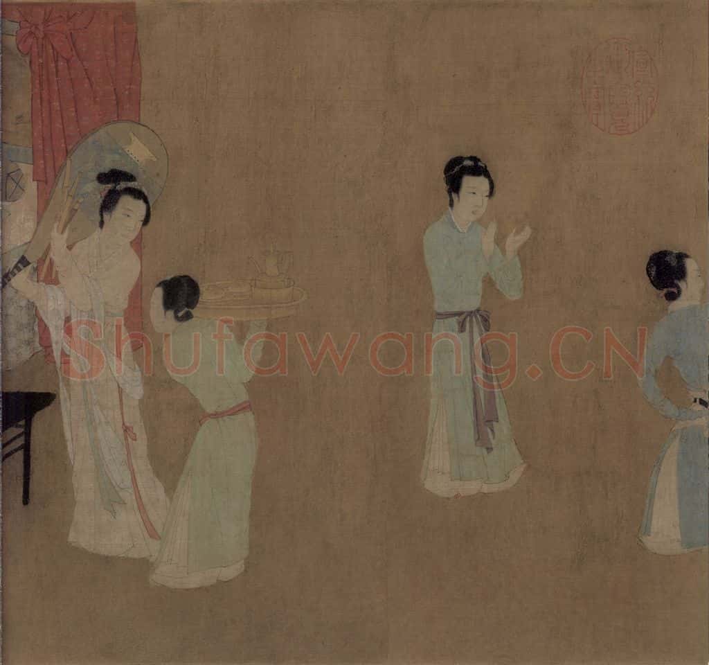 五代 顾闳中《韩熙载夜宴图》书画作品