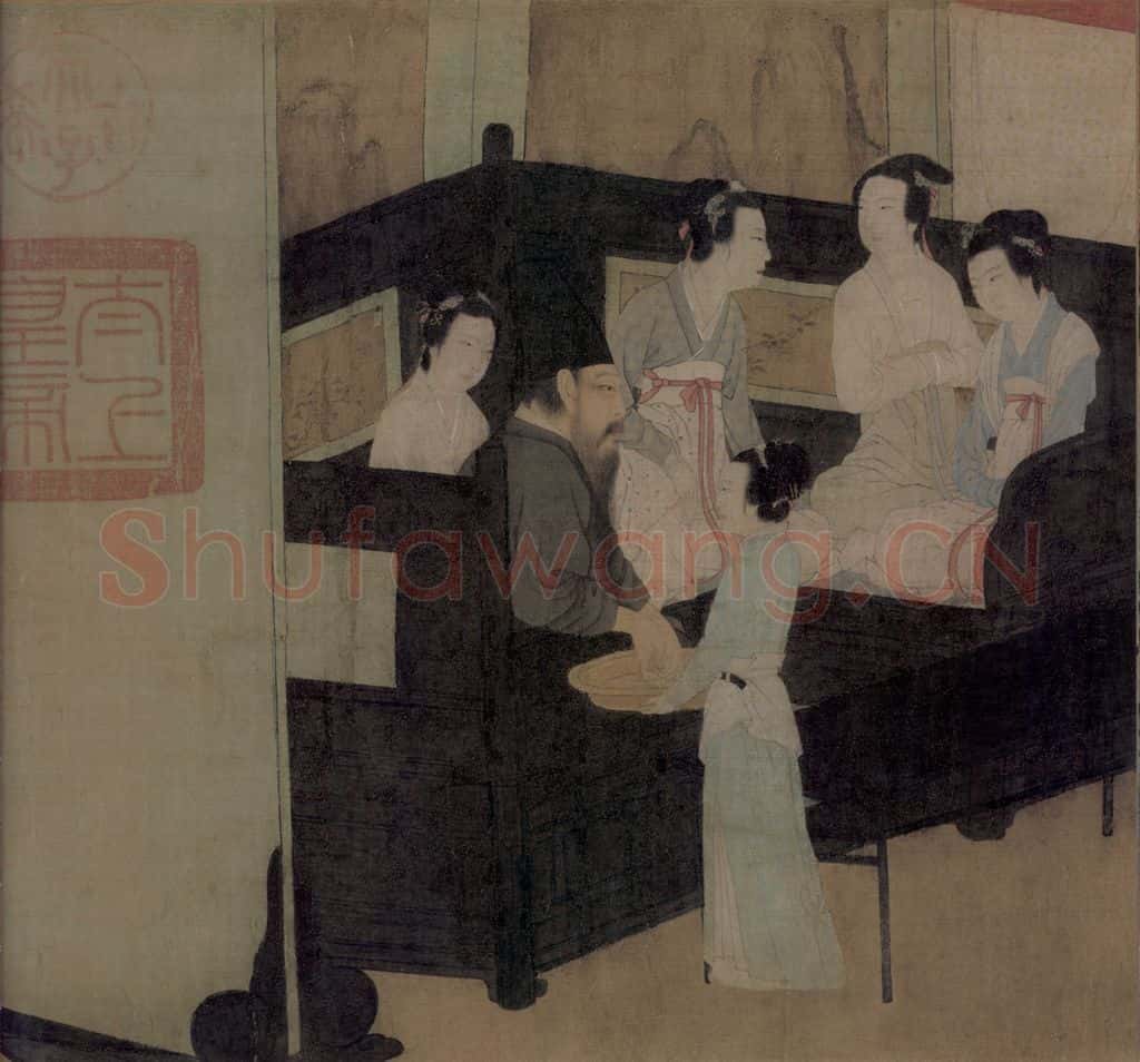 五代 顾闳中《韩熙载夜宴图》书画作品