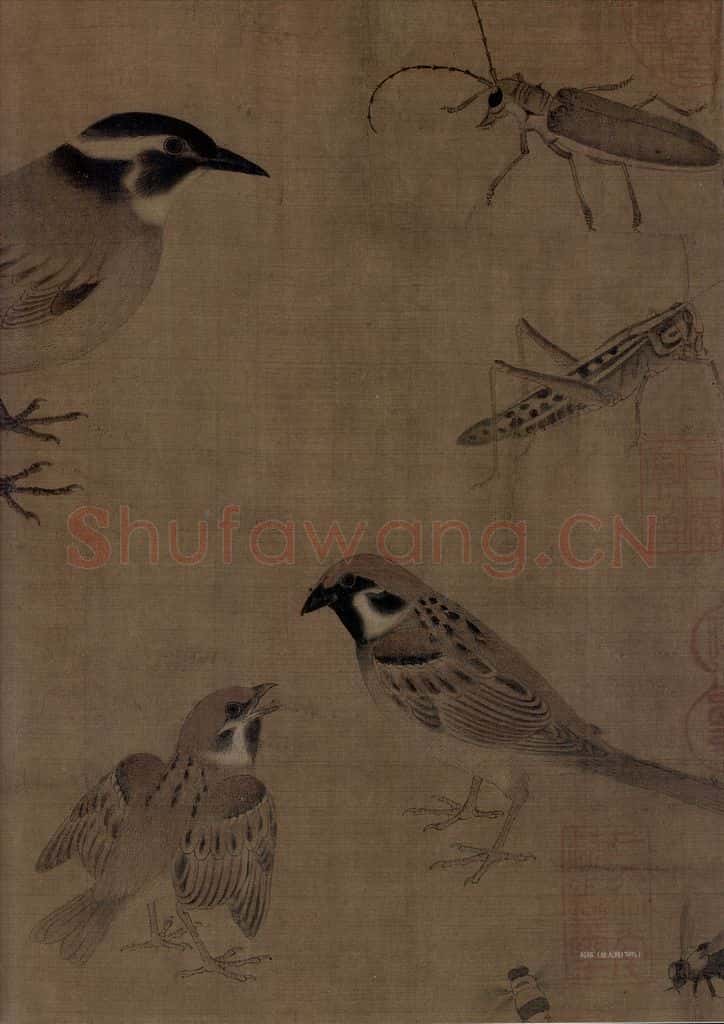 五代 黄筌《写生珍禽图》书画作品