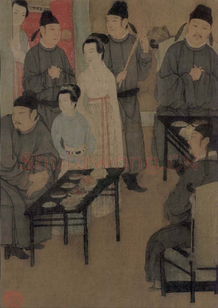 五代 顾闳中《韩熙载夜宴图》书画作品