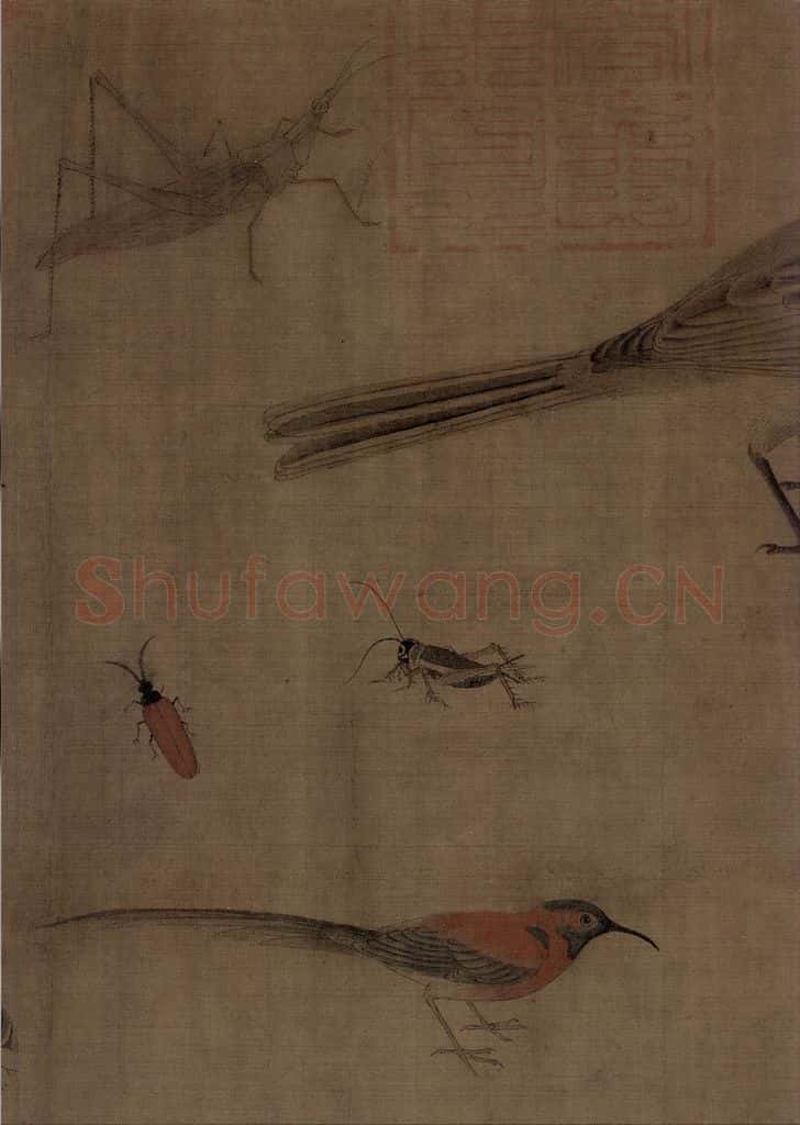 五代 黄筌《写生珍禽图》书画作品