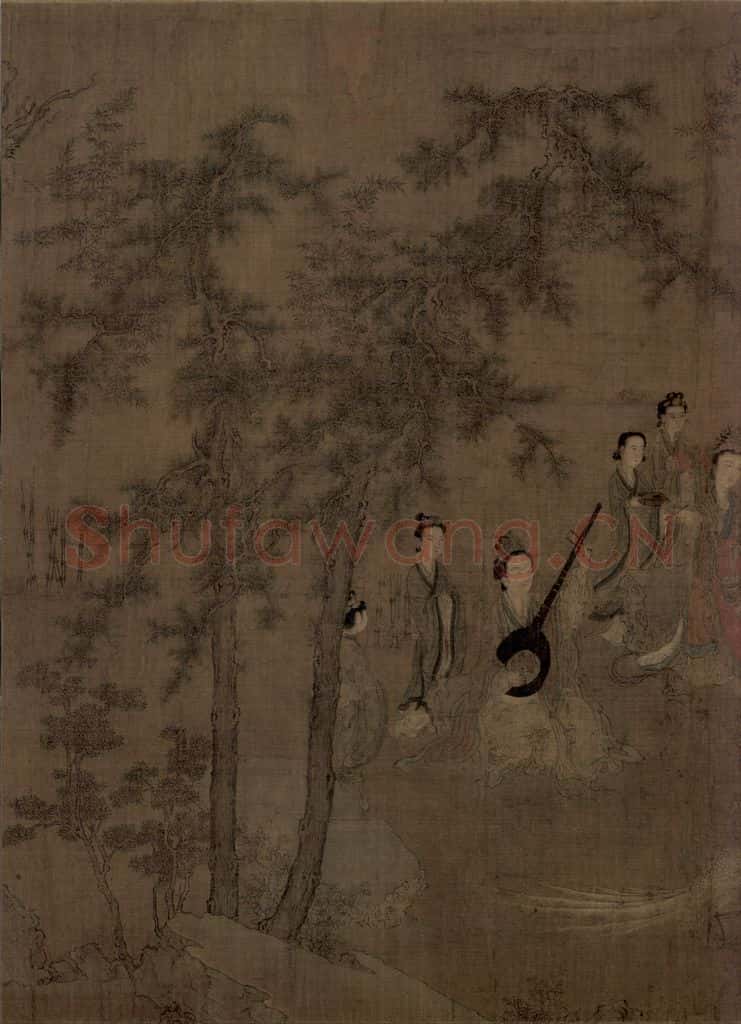 五代 阮郜《阆苑女仙图》书画作品