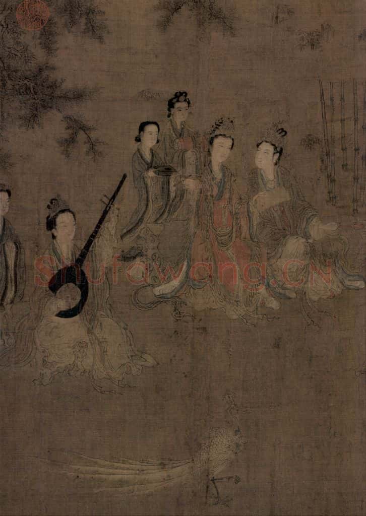 五代 阮郜《阆苑女仙图》书画作品