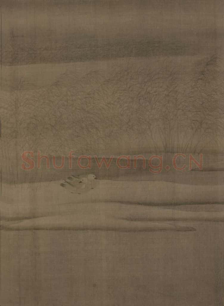 宋 梁师闵 芦汀密雪图 书画作品