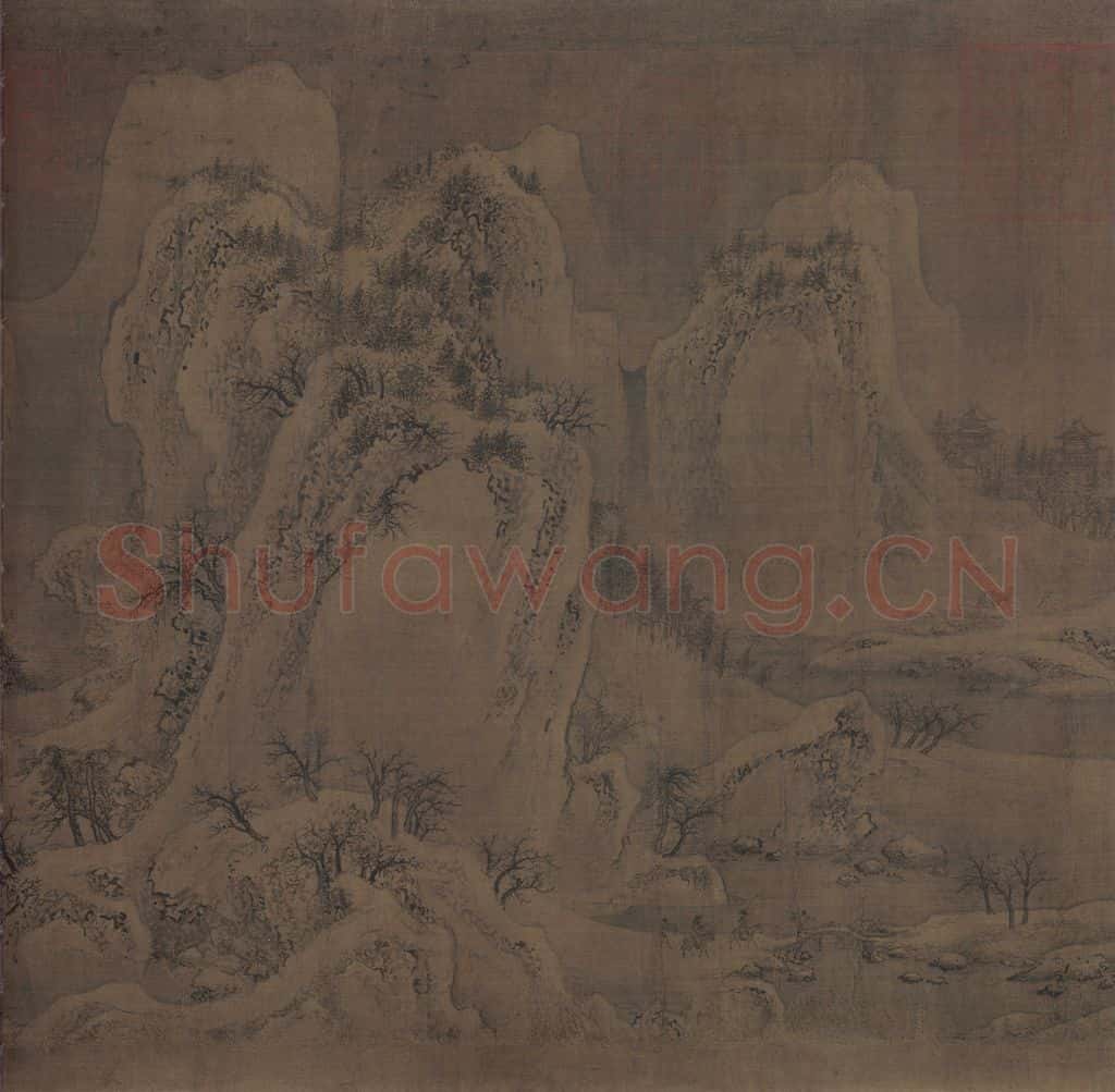 宋 赵佶 雪江归棹图 书画作品