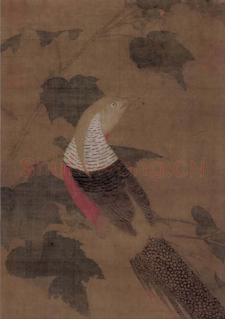 宋 赵佶 芙蓉锦鸡图 书画作品