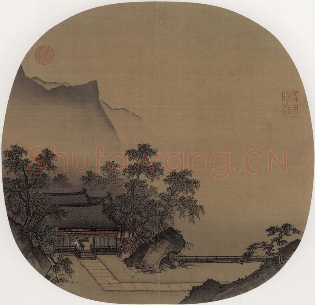 宋 佚名 深堂琴趣 书画作品