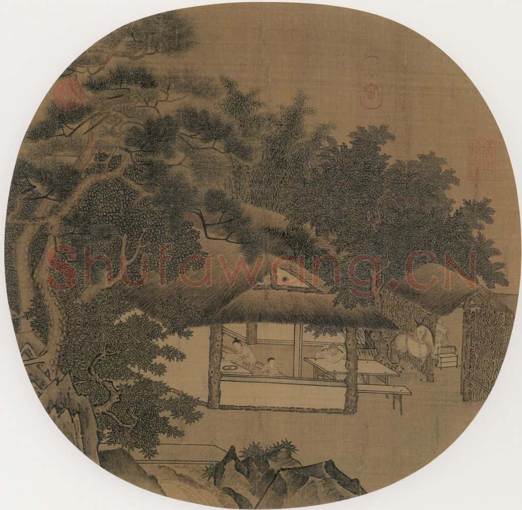 宋 佚名 征人晓发 书画作品
