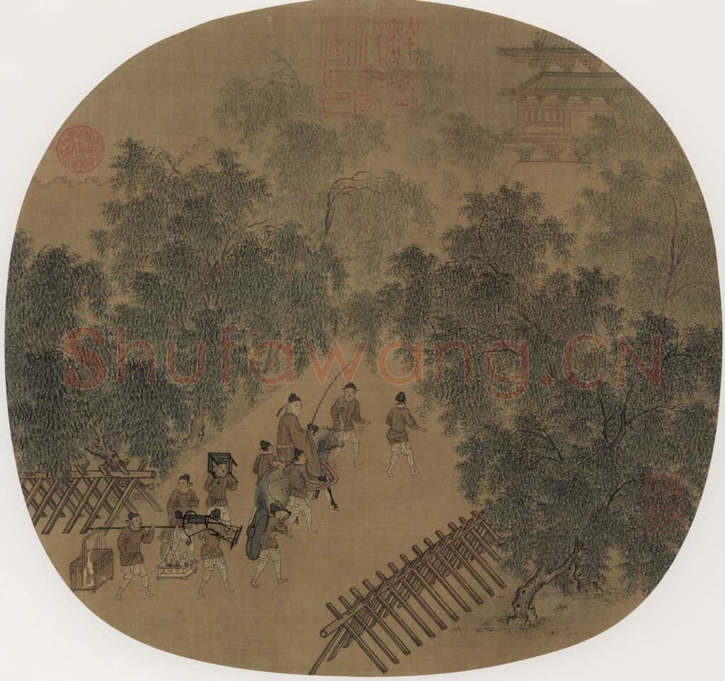 宋 佚名 春游晚归 书画作品