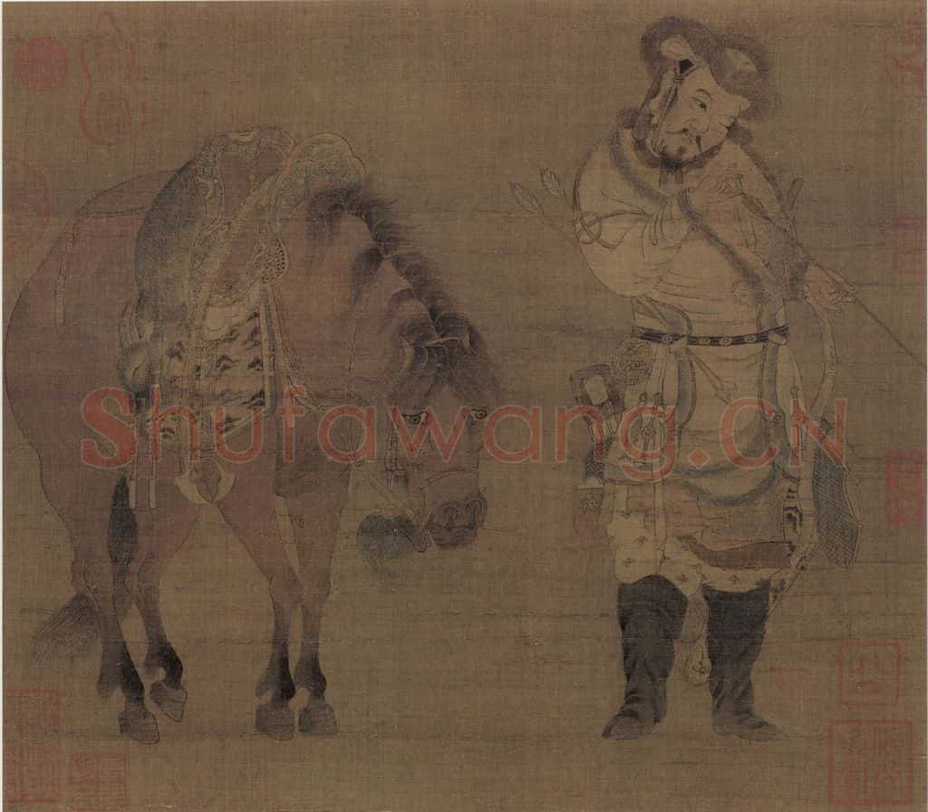 宋 佚名 骑士猎归 书画作品
