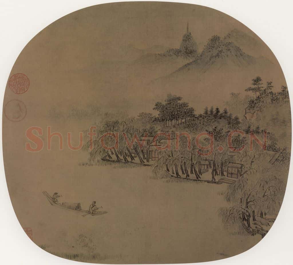 宋 佚名 西湖春晓 书画作品