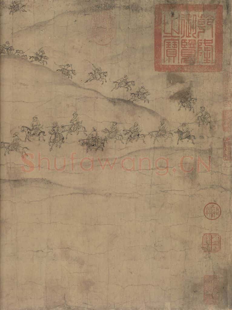 辽 陈及之《便桥会盟图》书画作品
