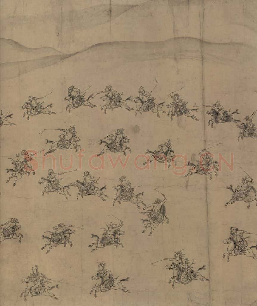 辽 陈及之《便桥会盟图》书画作品
