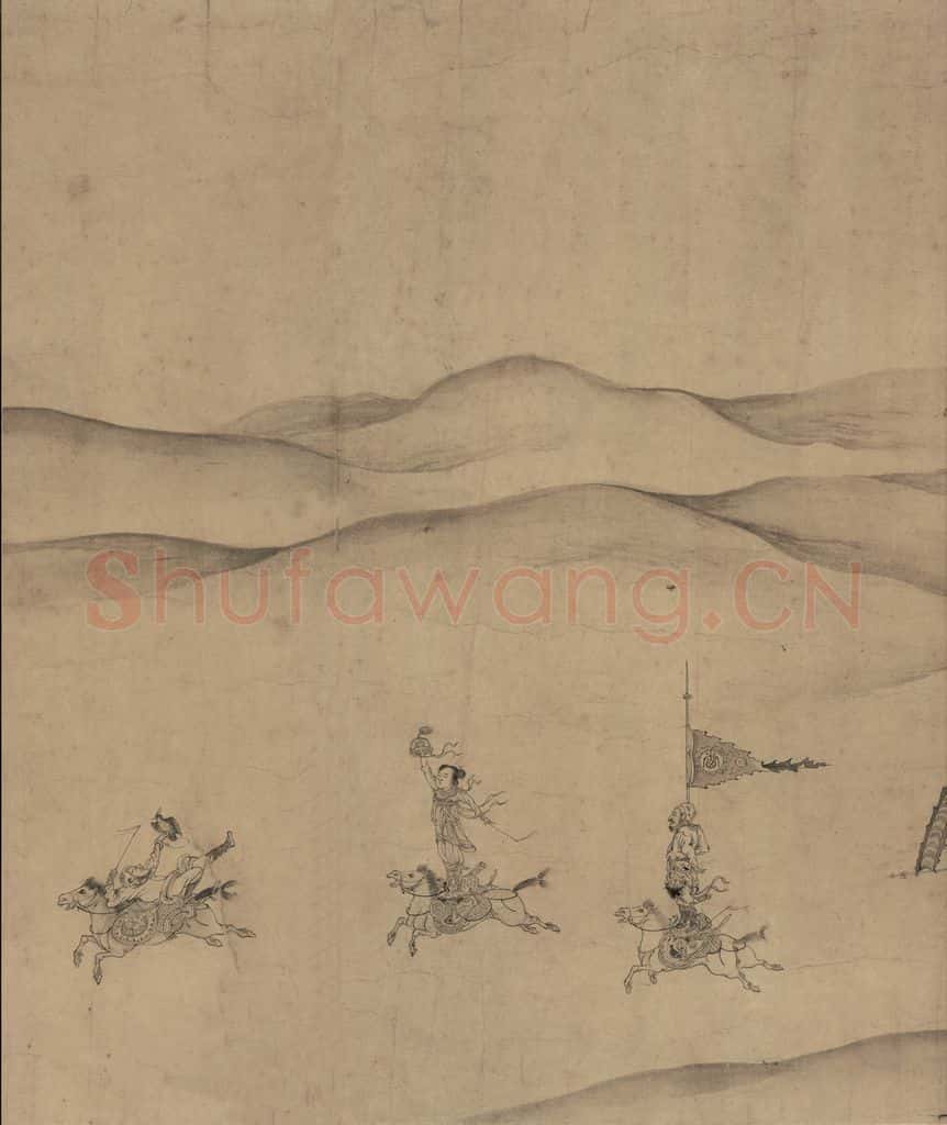 辽 陈及之《便桥会盟图》书画作品