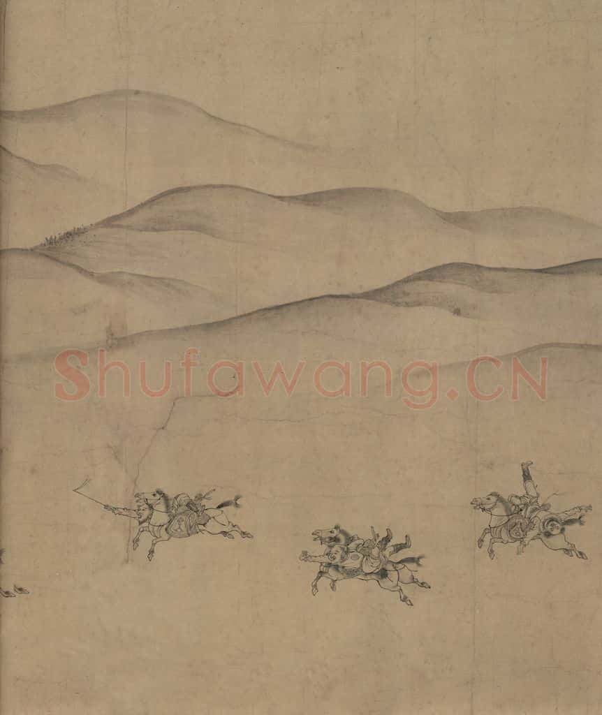 辽 陈及之《便桥会盟图》书画作品