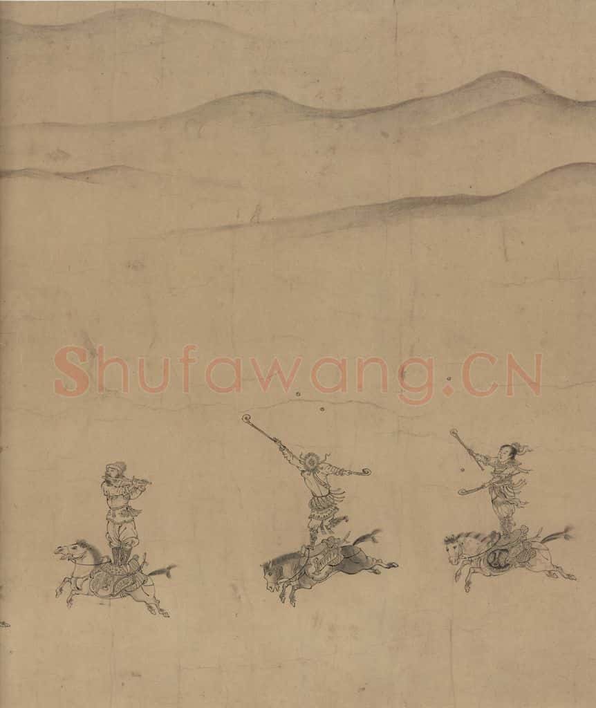 辽 陈及之《便桥会盟图》书画作品
