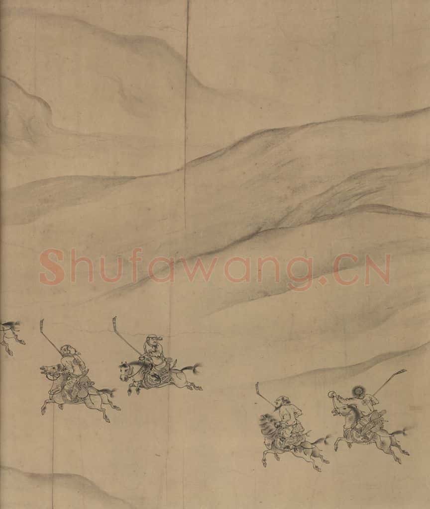 辽 陈及之《便桥会盟图》书画作品