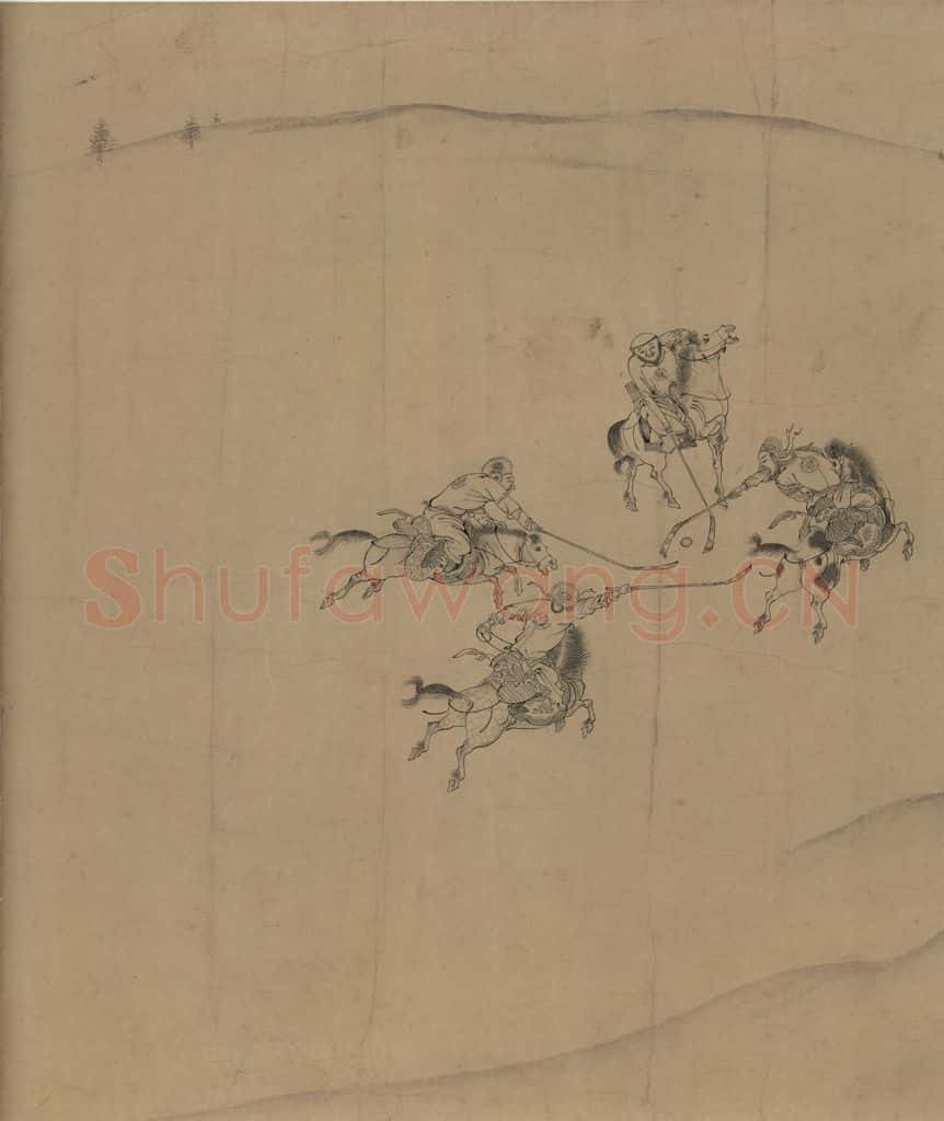 辽 陈及之《便桥会盟图》书画作品