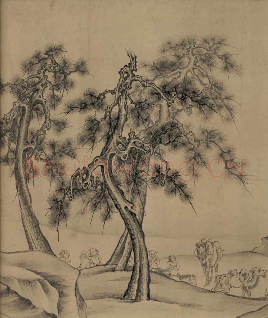 辽 陈及之《便桥会盟图》书画作品