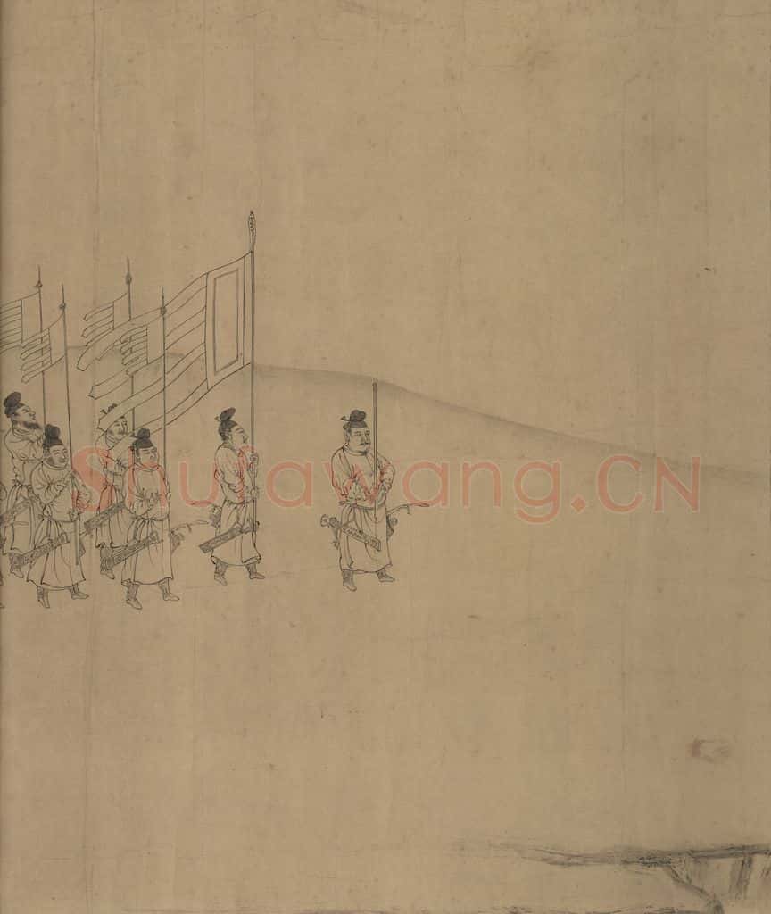 辽 陈及之《便桥会盟图》书画作品