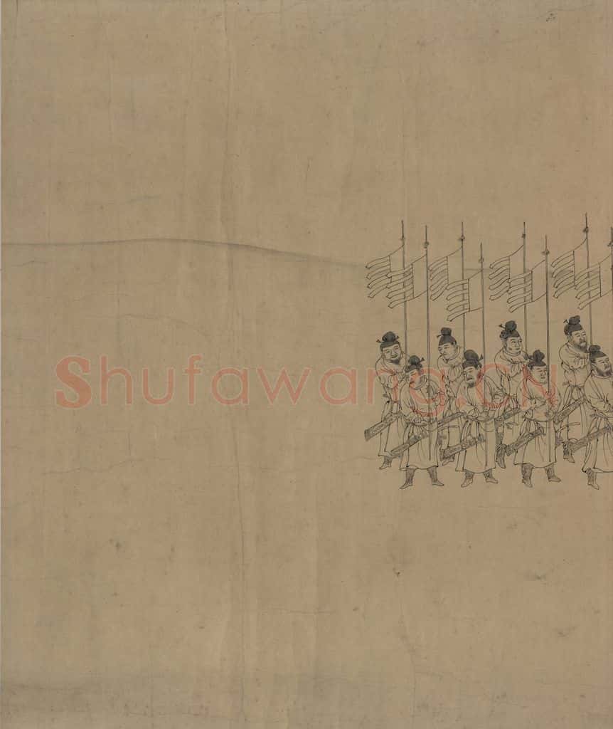 辽 陈及之《便桥会盟图》书画作品