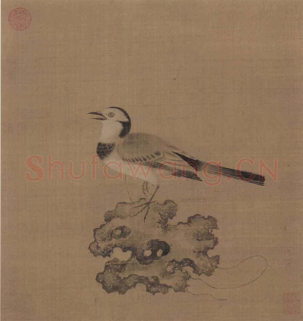 宋朝 佚名《繡羽鸣春图》书画作品