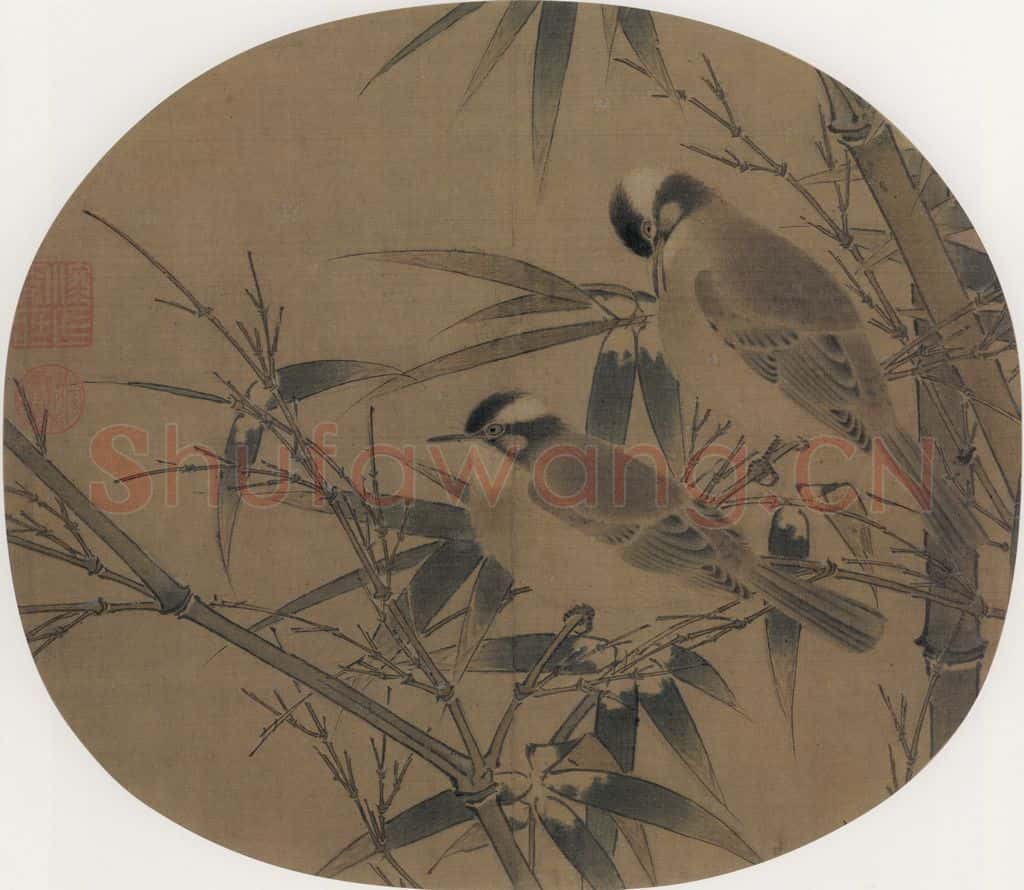 宋朝 佚名《白头丛业图》书画作品