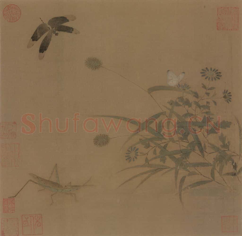 宋朝 佚名《写生草虫图》书画作品