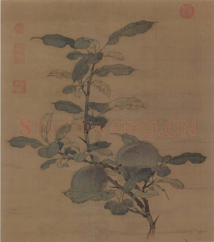 宋朝 佚名《折枝果图》书画作品