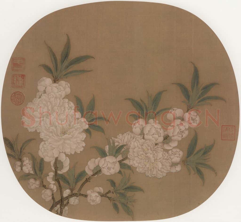 宋朝 佚名《碧桃图》书画作品