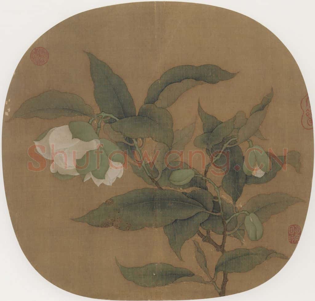 宋朝 佚名《夜合花图》书画作品