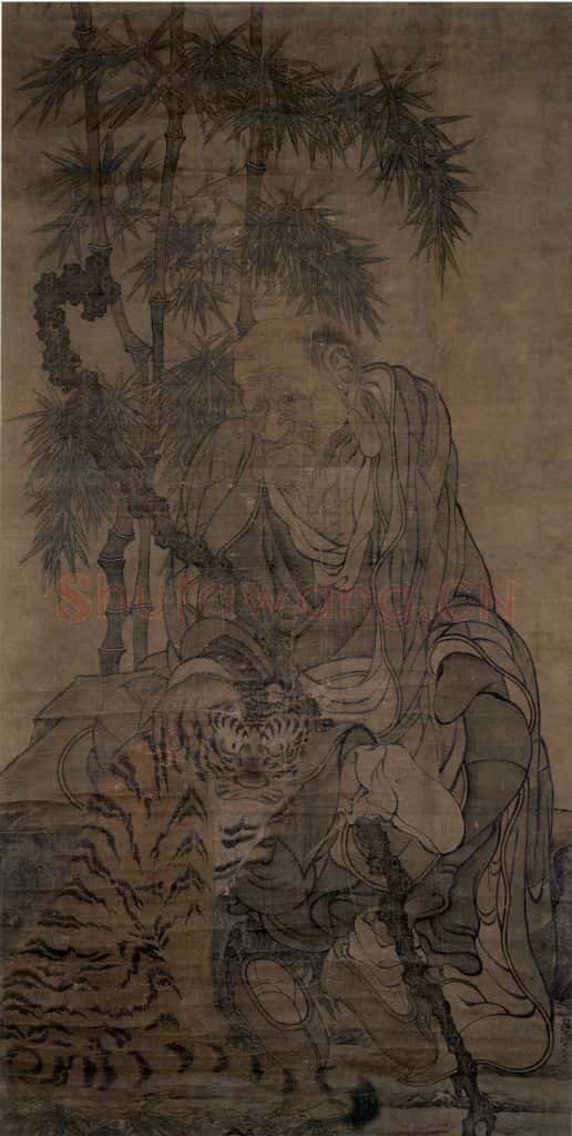 宋 佚名《第一尊者-宝度罗跋啰惰阇尊者图》书画作品