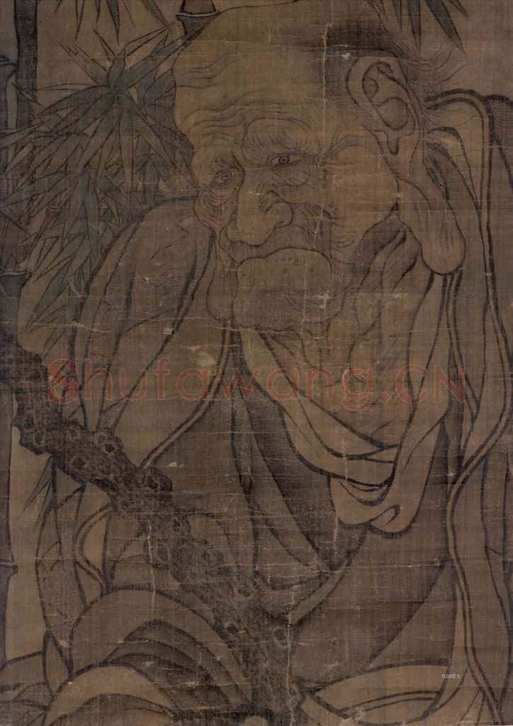 宋 佚名《第一尊者-宝度罗跋啰惰阇尊者图》书画作品