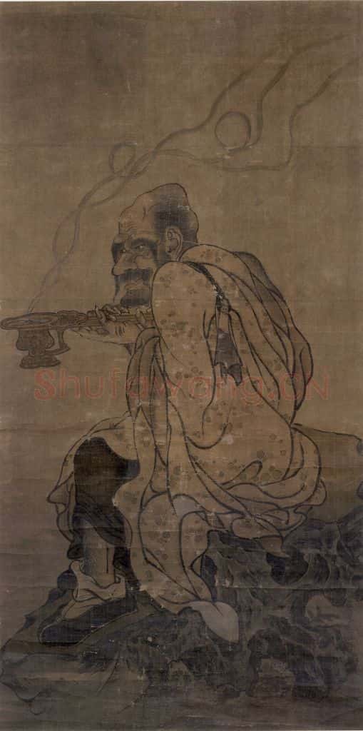 宋 佚名《第十三尊者-因揭陀尊者图》书画作品